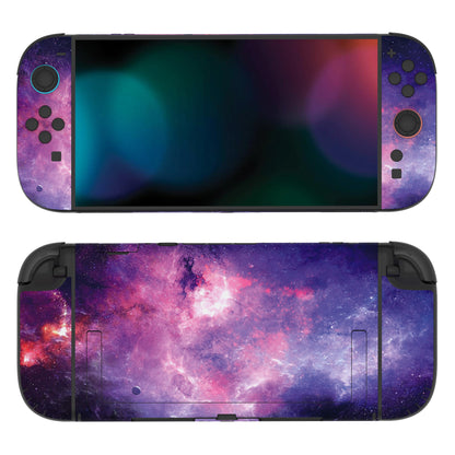 PlayVital Nintendo Switch 2（2025）本体・Joycon対応 フルセット保護ステッカーシール カスタマイズ用ビニールステッカー ドック＆グリップスシール付き【星雲銀河】