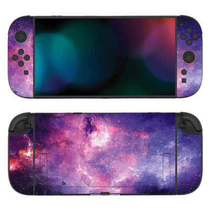 PlayVital Nintendo Switch 2（2025）本体・Joycon対応 フルセット保護ステッカーシール カスタマイズ用ビニールステッカー ドック＆グリップスシール付き【星雲銀河】