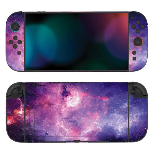 PlayVital Nintendo Switch 2（2025）本体・Joycon対応 フルセット保護ステッカーシール カスタマイズ用ビニールステッカー ドック＆グリップスシール付き【星雲銀河】