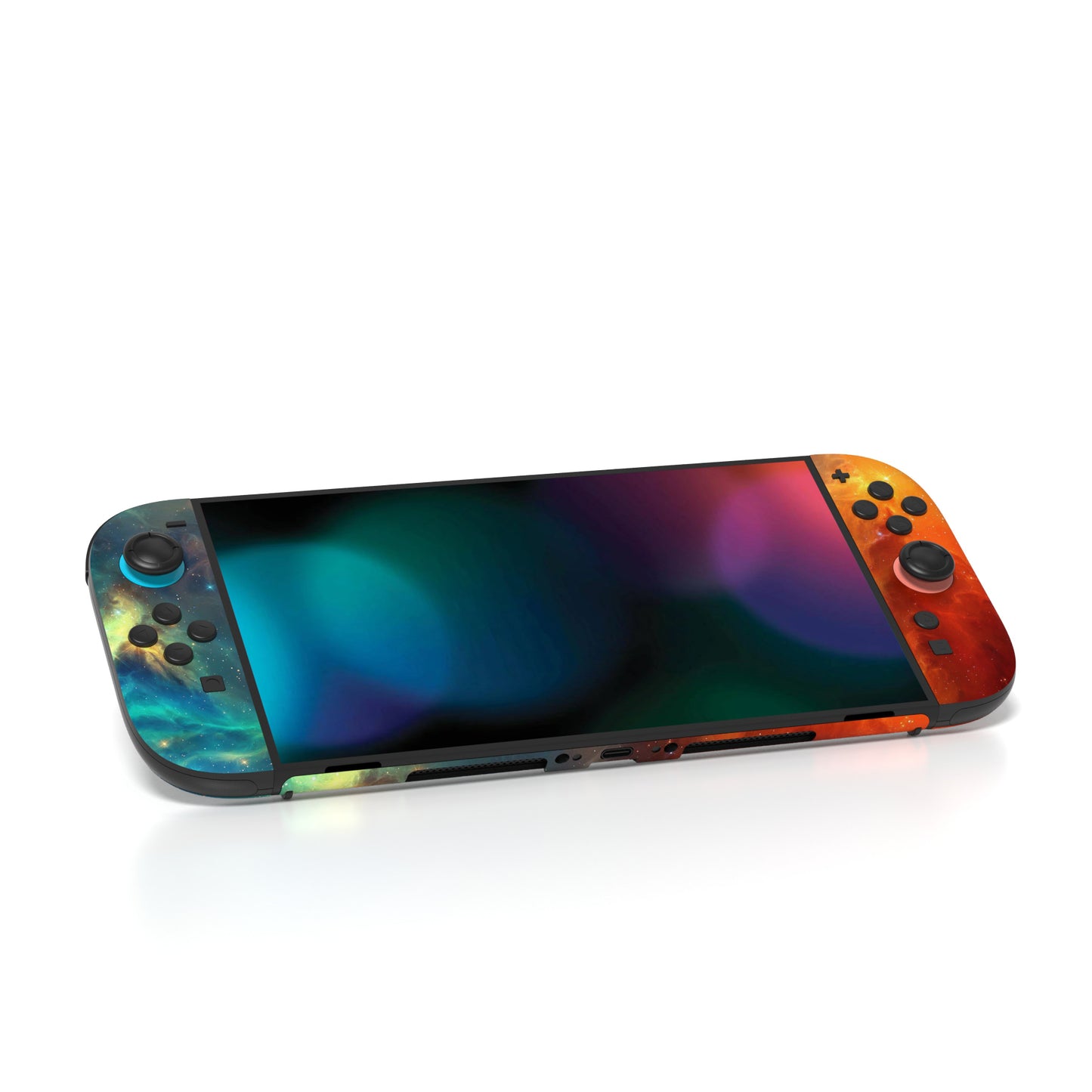 PlayVital Nintendo Switch 2（2025）本体・Joycon対応 フルセット保護ステッカーシール カスタマイズ用ビニールステッカー ドック＆グリップスシール付き【オレンジスター ユニバース】
