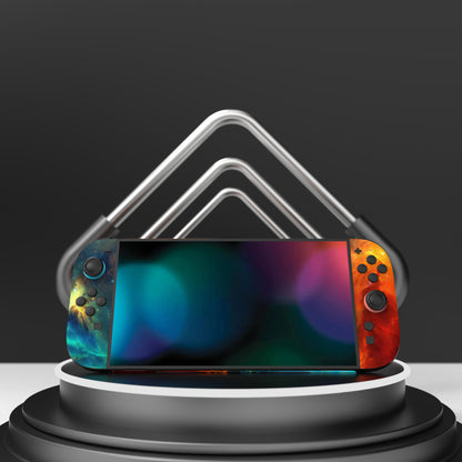 PlayVital Nintendo Switch 2（2025）本体・Joycon対応 フルセット保護ステッカーシール カスタマイズ用ビニールステッカー ドック＆グリップスシール付き【オレンジスター ユニバース】