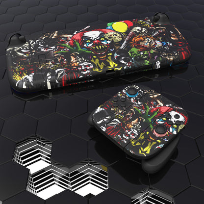 PlayVital Nintendo Switch 2（2025）本体・Joycon対応 フルセット保護ステッカーシール カスタマイズ用ビニールステッカー ドック＆グリップスシール付き【スケアリーパーティー】