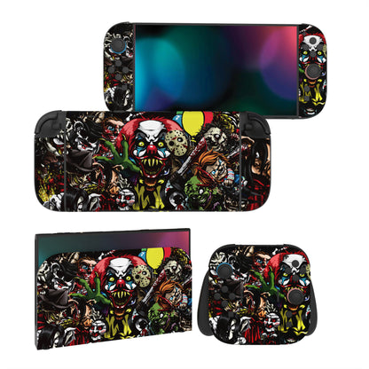 PlayVital Nintendo Switch 2（2025）本体・Joycon対応 フルセット保護ステッカーシール カスタマイズ用ビニールステッカー ドック＆グリップスシール付き【スケアリーパーティー】