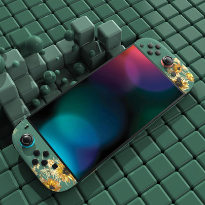 PlayVital Nintendo Switch 2（2025）本体・Joycon対応 フルセット保護ステッカーシール カスタマイズ用ビニールステッカー ドック＆グリップスシール付き【向日葵】
