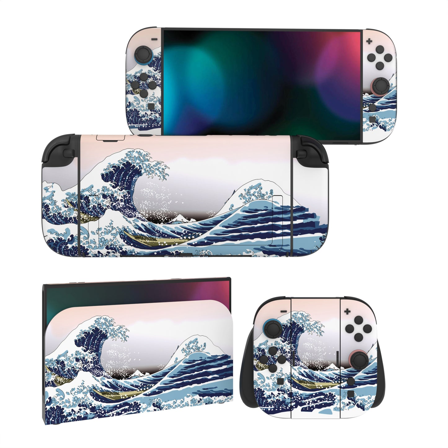 PlayVital Nintendo Switch 2（2025）本体・Joycon対応 フルセット保護ステッカーシール カスタマイズ用ビニールステッカー ドック＆グリップスシール付き【ザ グレート ウェブ】