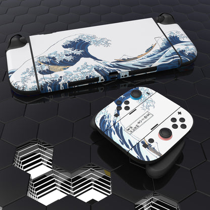 PlayVital Nintendo Switch 2（2025）本体・Joycon対応 フルセット保護ステッカーシール カスタマイズ用ビニールステッカー ドック＆グリップスシール付き【神奈川沖浪裏】