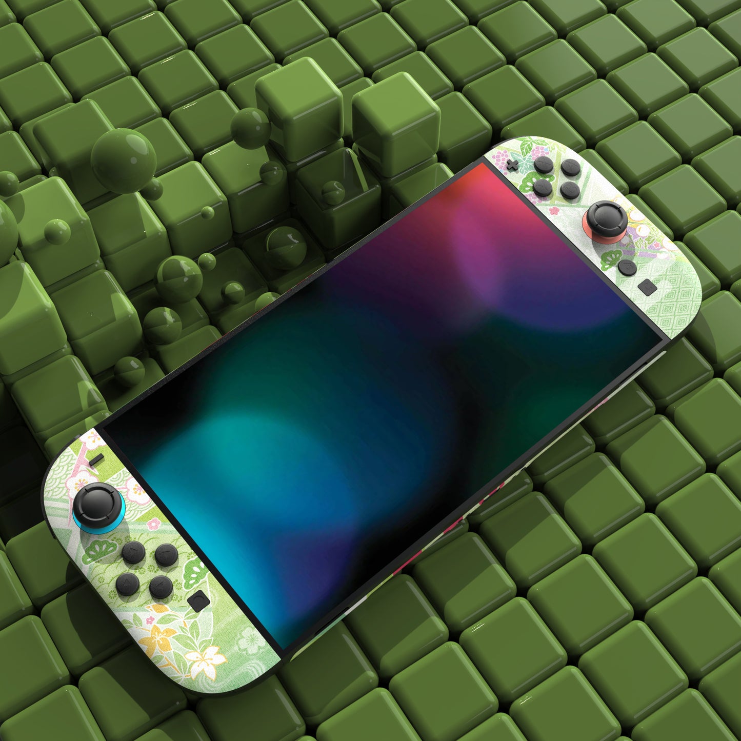PlayVital Nintendo Switch 2（2025）本体・Joycon対応 フルセット保護ステッカーシール カスタマイズ用ビニールステッカー ドック＆グリップスシール付き【願いの神社】