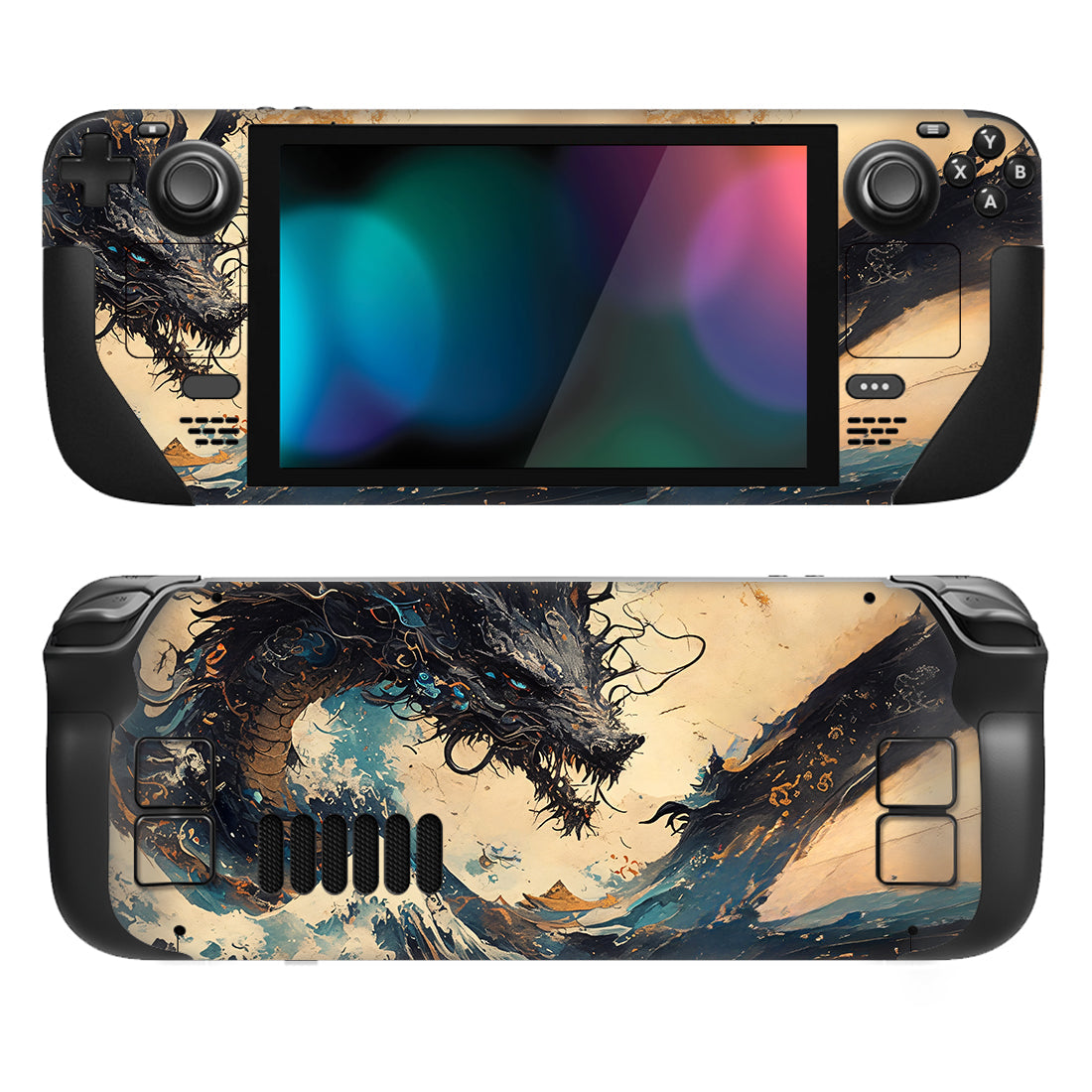 PlayVital Custom Full Set Protective Skin Decal for Steam Deck LCD & OLED - Tempest Dragon - SDTM090 PlayVital