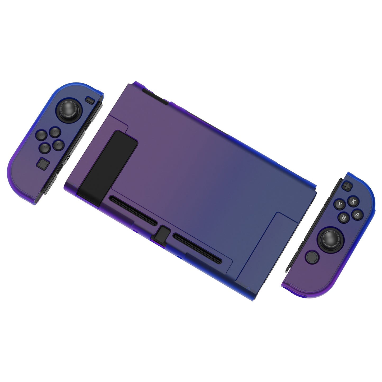 PlayVital カスタマイズ ドッキング可能 ハードシェル保護ケース NS Switch コンソール用【グラデーション クリアブルーベル】