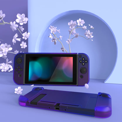 PlayVital カスタマイズ ドッキング可能 ハードシェル保護ケース NS Switch コンソール用【グラデーション クリアブルーベル】