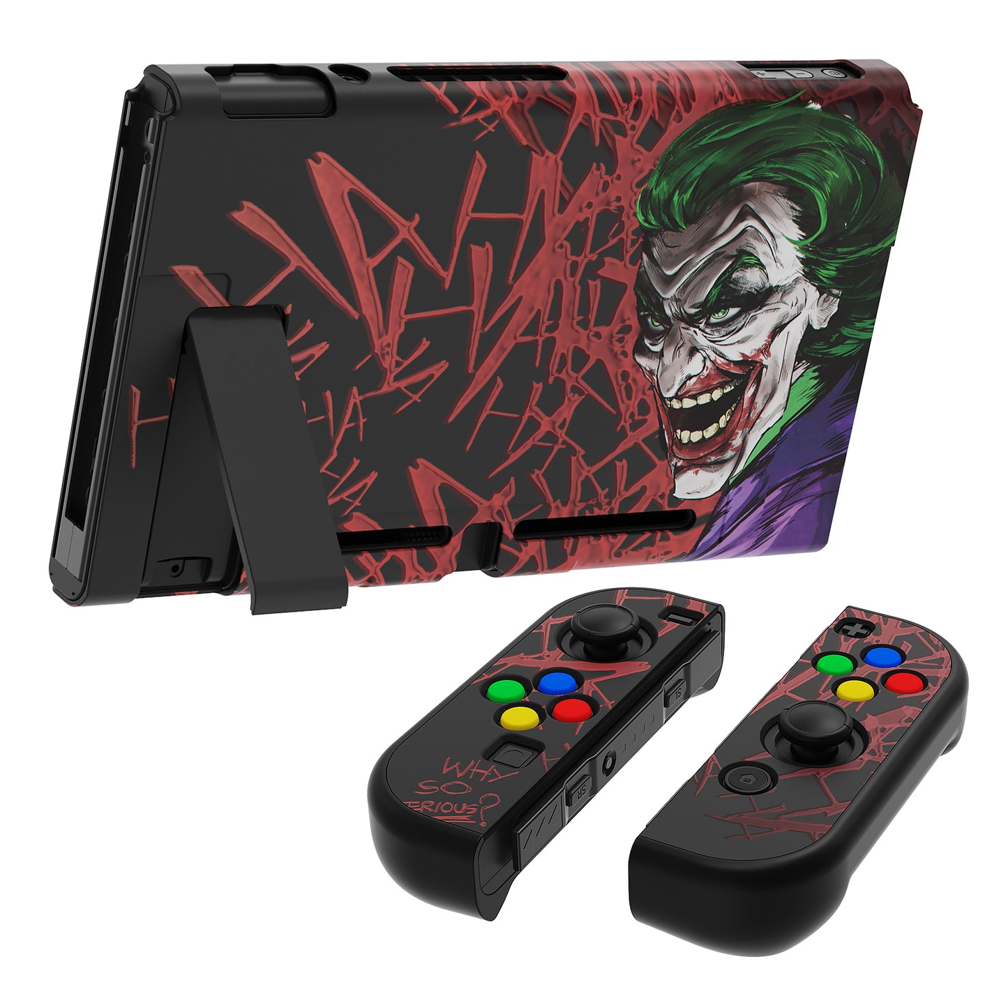 PlayVital カスタマイズ ドッキング可能 ハードシェル保護ケース NS Switch コンソール用【ピエロHahaha】