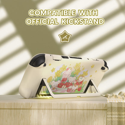 PlayVital キュートなカートゥーンデザイン ハード保護ケース Nintendo Switch 2 用 キズ防止・ドック対応 かわいいハードシェル サムグリップ＆ステッカー＆ボタンキャップ付き 【クリーミーネズミちゃんのピクニック】