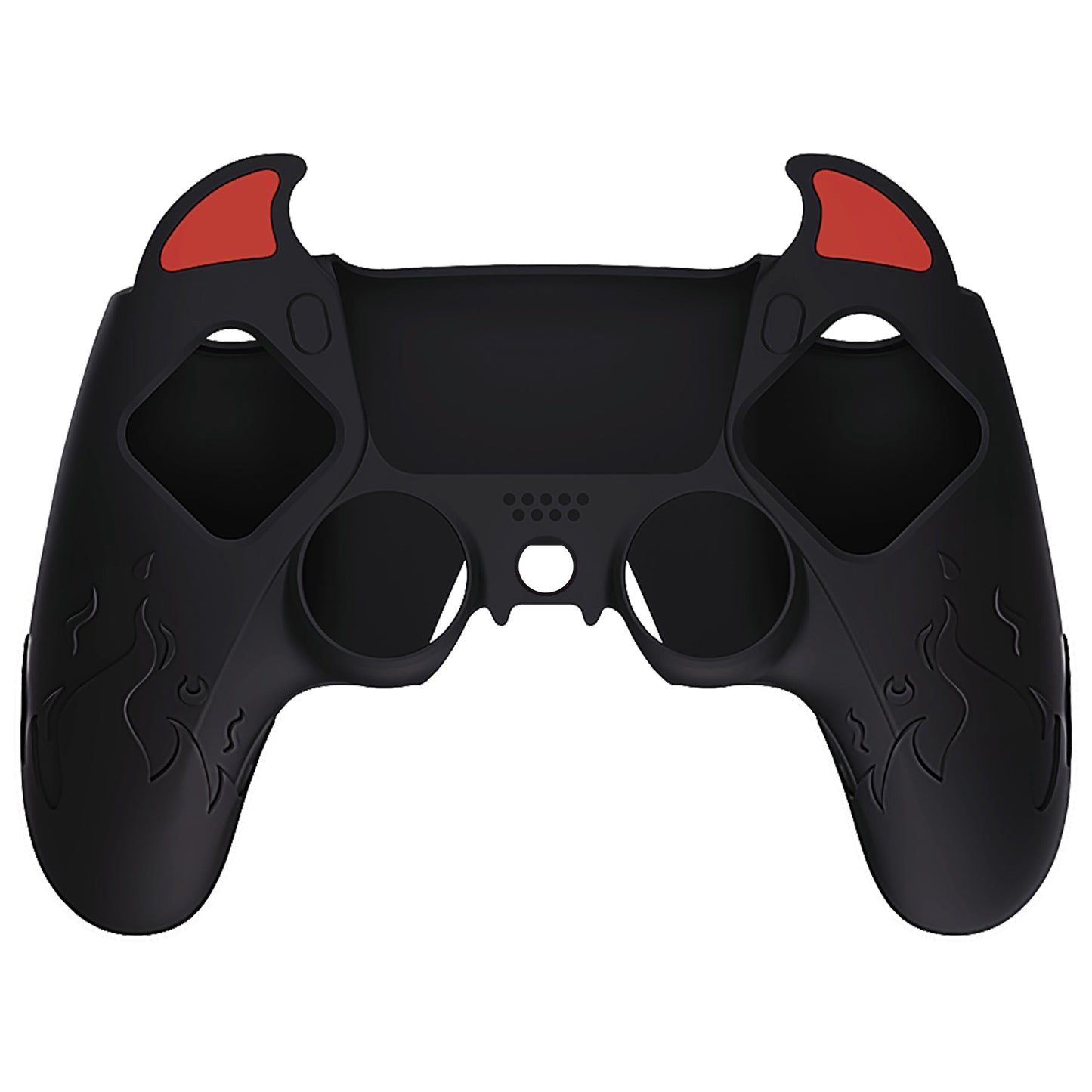 PlayVital Cute Demon Controller Silicone Case with Thumb Grips for PS5 Wireless Controller, Compatible with Charging Station - Black - DEPFP001 PlayVital