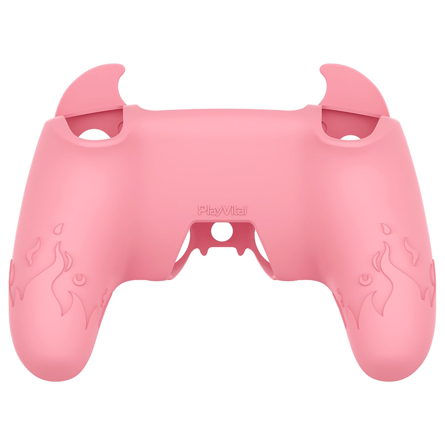 PlayVital Cute Demon Controller Silicone Case with Thumb Grips for PS5 Wireless Controller, Compatible with Charging Station - Pink - DEPFP003 PlayVital