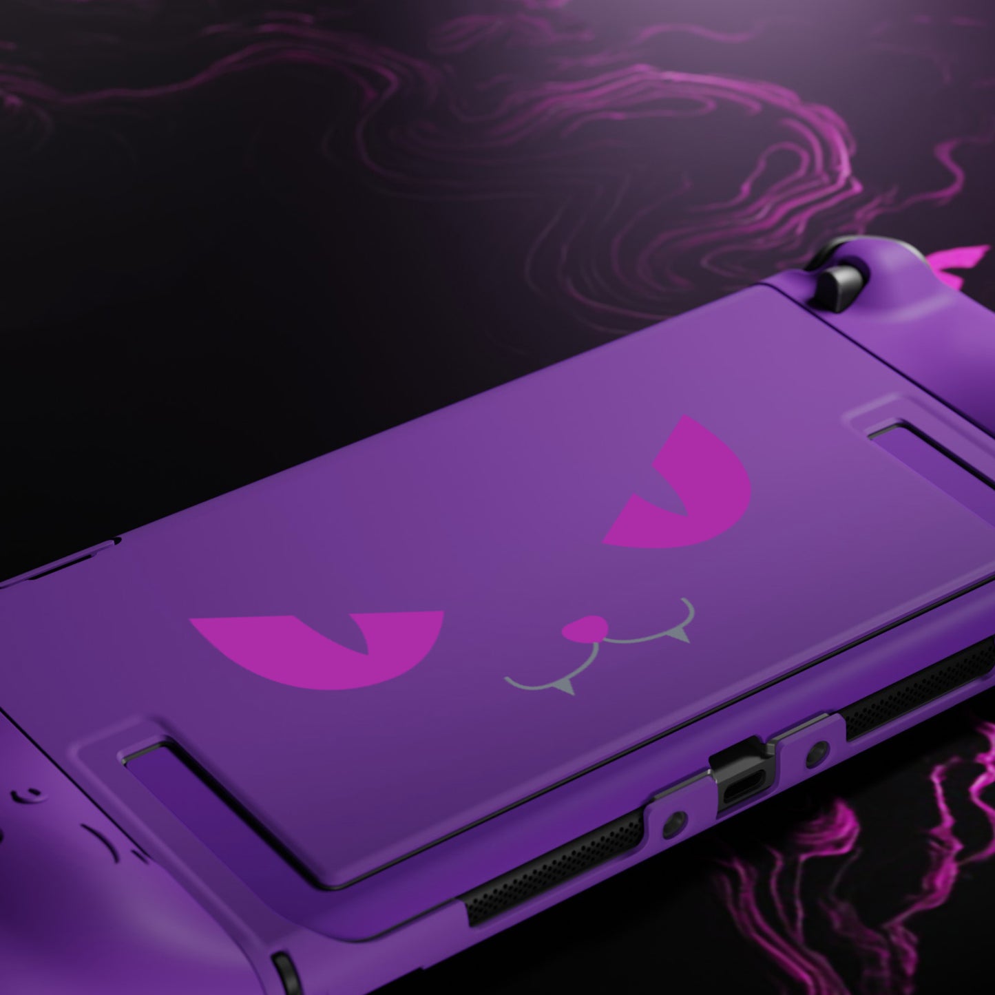 PlayVital 可愛い悪魔 プロテクティブシェル Nintendo Switch 2 用 サムグリップ＆ステッカー付き 滑り止め・ドック対応 ハードケース【パープル】