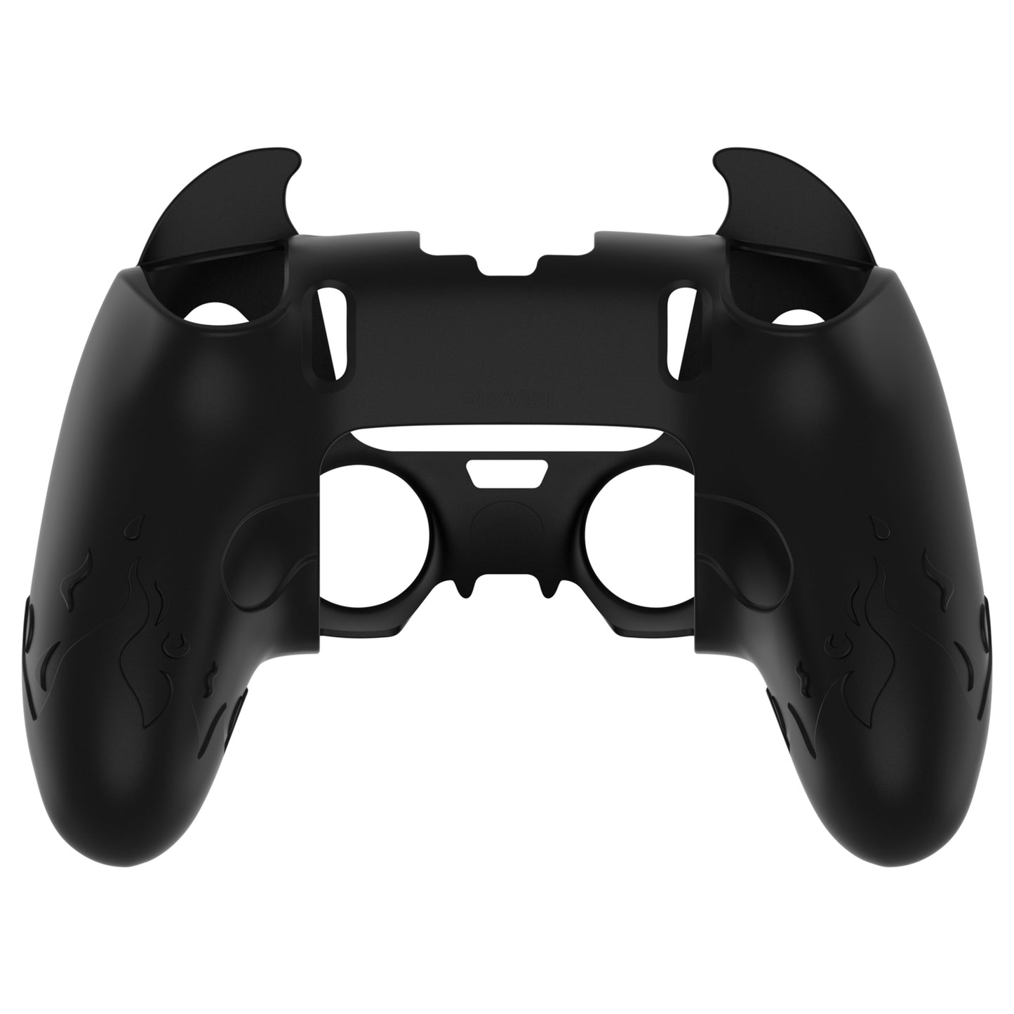 PlayVital キュートデーモン シリコンカバー（タッチパッドステッカー＆サムグリップキャップ付き）PS5 Edge コントローラー用【ブラック】