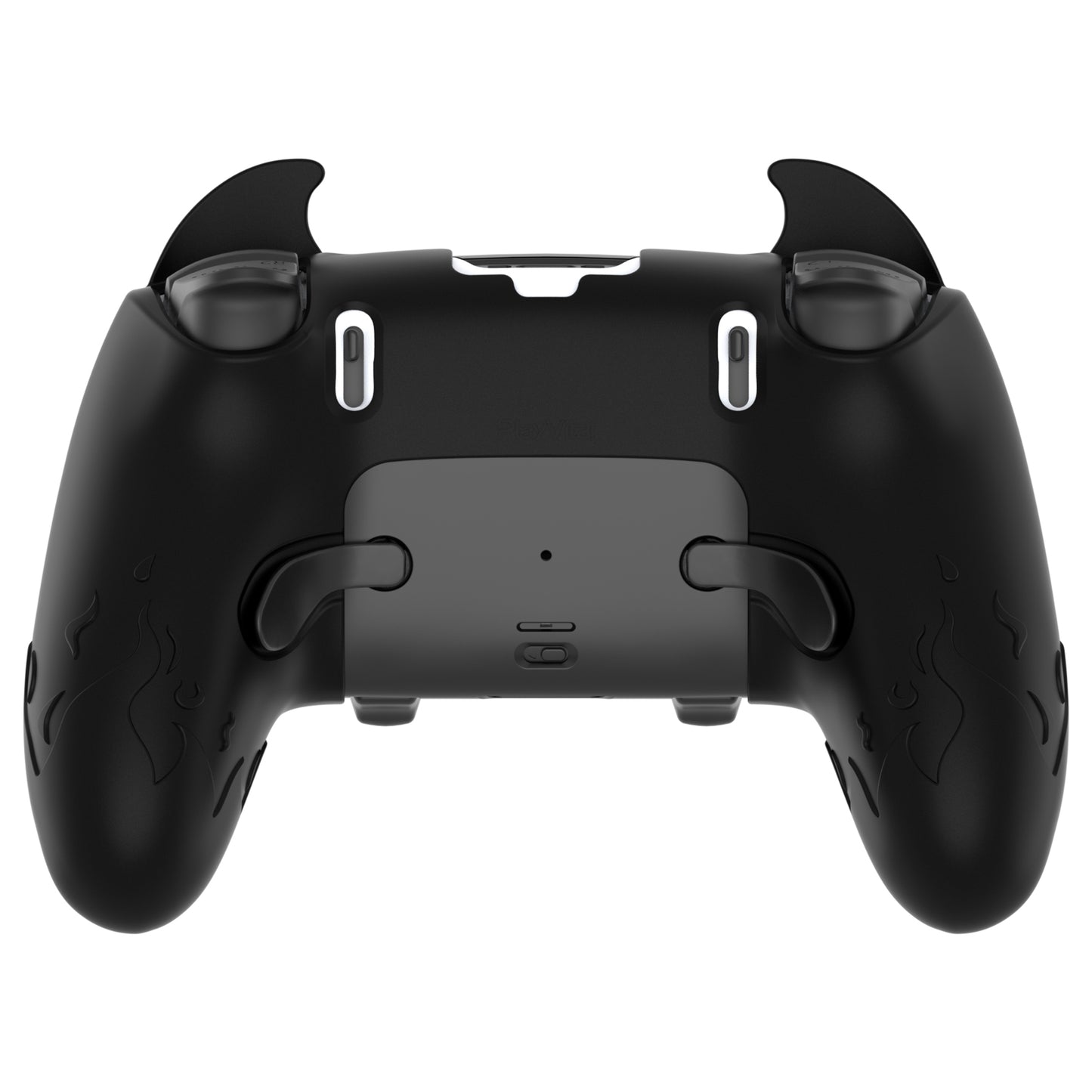 PlayVital キュートデーモン シリコンカバー（タッチパッドステッカー＆サムグリップキャップ付き）PS5 Edge コントローラー用【ブラック】