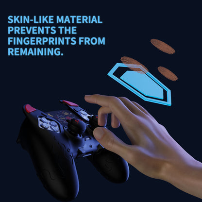 PlayVital キュートデーモン シリコンカバー（タッチパッドステッカー＆サムグリップキャップ付き）PS5 Edge コントローラー用【ブラック】