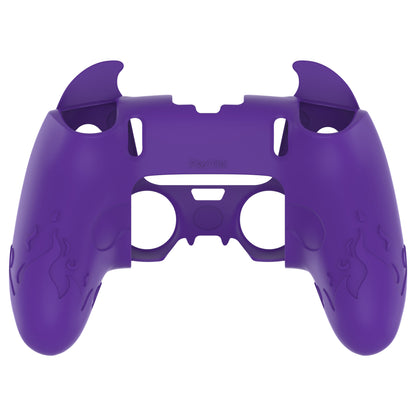 PlayVital キュートデーモン シリコンカバー（タッチパッドステッカー＆サムグリップキャップ付き）PS5 Edge コントローラー用【パープル】
