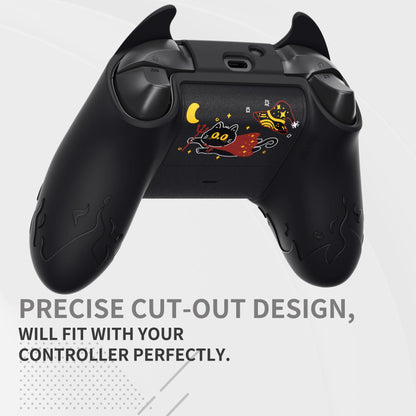 PlayVital Cute Demon Silicone Cover with Thumb Grip Caps for Xbox Series X/S Controller & Xbox Core Wireless Controller - Black - PUKX3P001 PlayVital