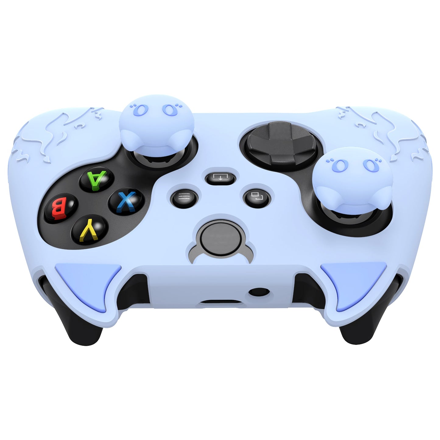 PlayVital Cute Demon Silicone Cover with Thumb Grip Caps for Xbox Series X/S Controller & Xbox Core Wireless Controller - Blue - PUKX3P002 PlayVital