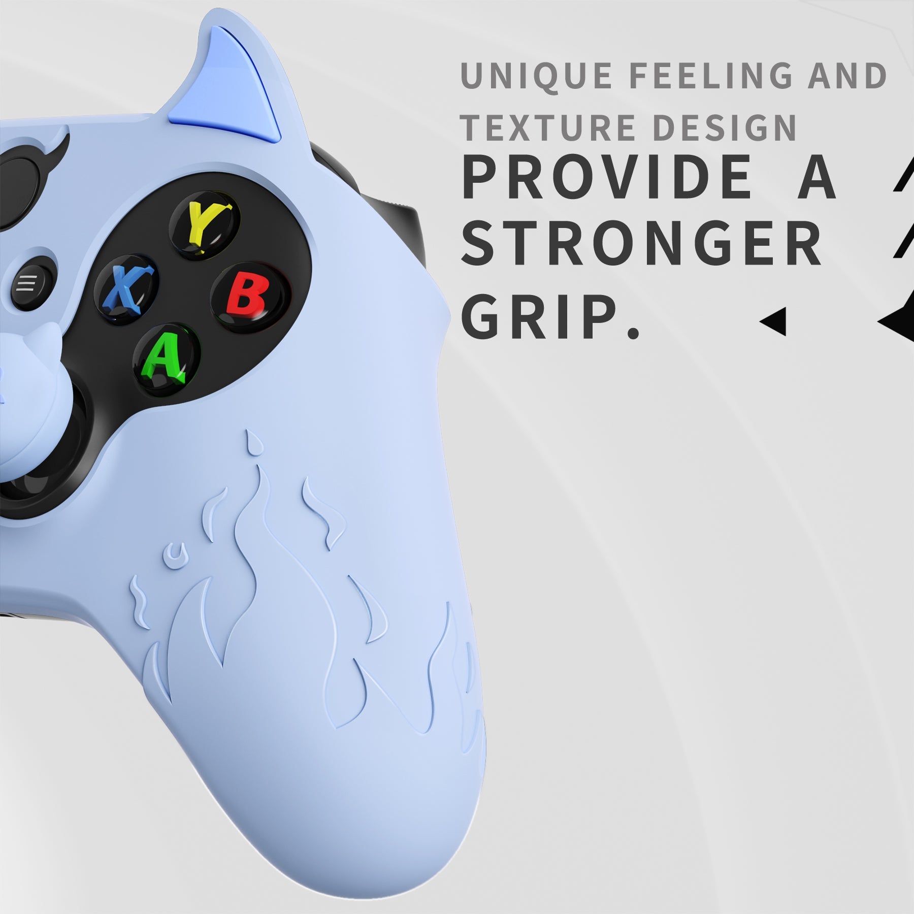 PlayVital Cute Demon Silicone Cover with Thumb Grip Caps for Xbox Series X/S Controller & Xbox Core Wireless Controller - Blue - PUKX3P002 PlayVital