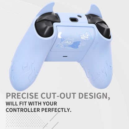 PlayVital Cute Demon Silicone Cover with Thumb Grip Caps for Xbox Series X/S Controller & Xbox Core Wireless Controller - Blue - PUKX3P002 PlayVital