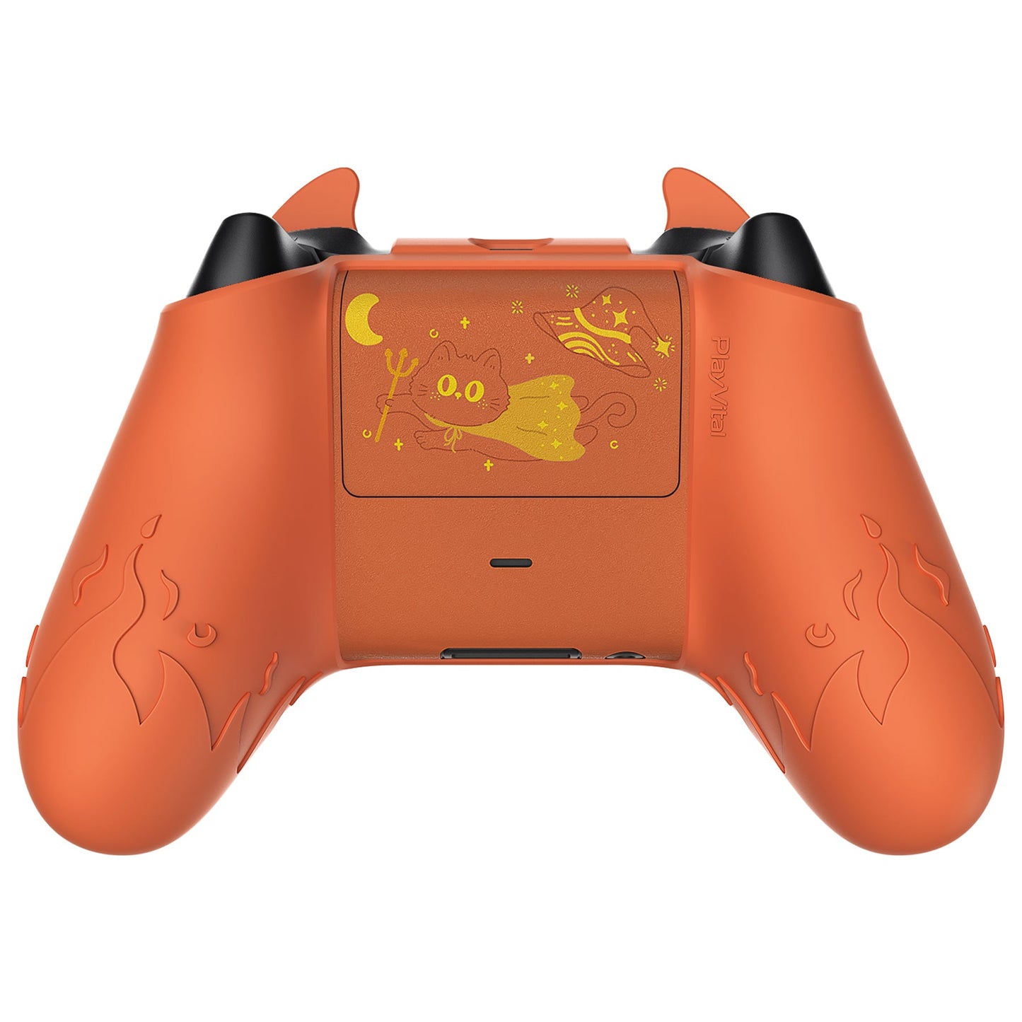 PlayVital Cute Demon Silicone Cover with Thumb Grip Caps for Xbox Series X/S Controller & Xbox Core Wireless Controller - Burnt Orange - PUKX3P004 PlayVital