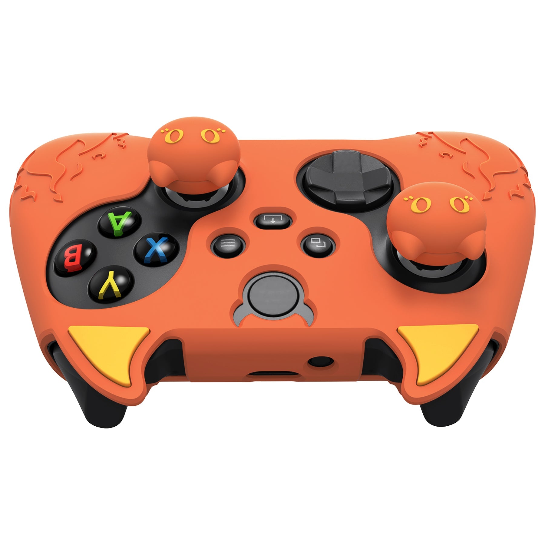 PlayVital Cute Demon Silicone Cover with Thumb Grip Caps for Xbox Series X/S Controller & Xbox Core Wireless Controller - Burnt Orange - PUKX3P004 PlayVital