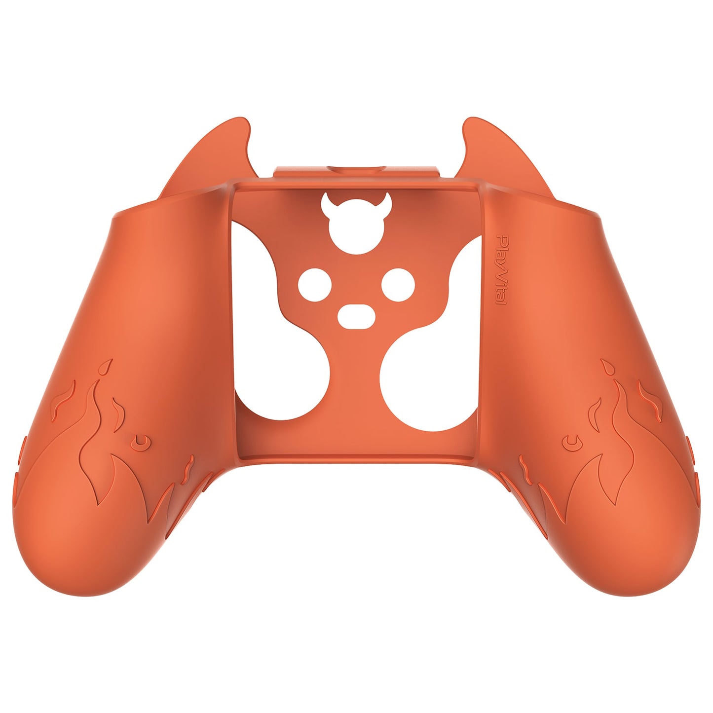 PlayVital Cute Demon Silicone Cover with Thumb Grip Caps for Xbox Series X/S Controller & Xbox Core Wireless Controller - Burnt Orange - PUKX3P004 PlayVital