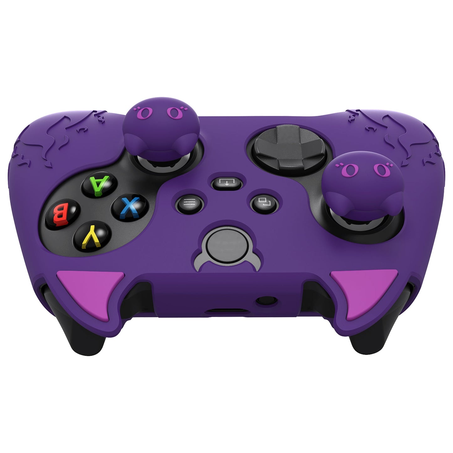 PlayVital Cute Demon Silicone Cover with Thumb Grip Caps for Xbox Series X/S Controller & Xbox Core Wireless Controller - Purple - PUKX3P003 PlayVital