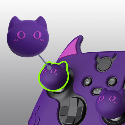 PlayVital Cute Demon Silicone Cover with Thumb Grip Caps for Xbox Series X/S Controller & Xbox Core Wireless Controller - Purple - PUKX3P003 PlayVital