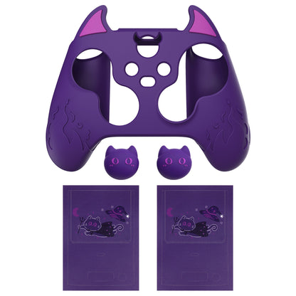 PlayVital Cute Demon Silicone Cover with Thumb Grip Caps for Xbox Series X/S Controller & Xbox Core Wireless Controller - Purple - PUKX3P003 PlayVital