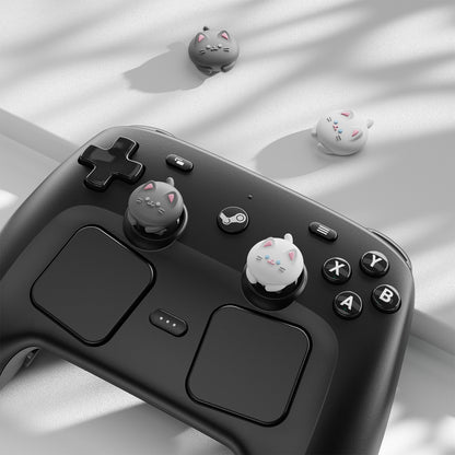 PlayVital キュート サムグリップ Steam Controller 2（2026）用 4個セット シリコン製ジョイスティックキャップ【キューティーキティ】