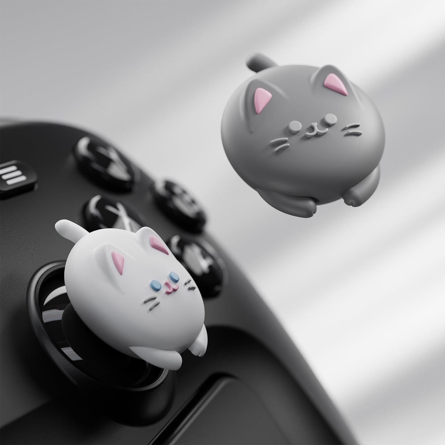 PlayVital キュート サムグリップ Steam Controller 2（2026）用 4個セット シリコン製ジョイスティックキャップ【キューティーキティ】