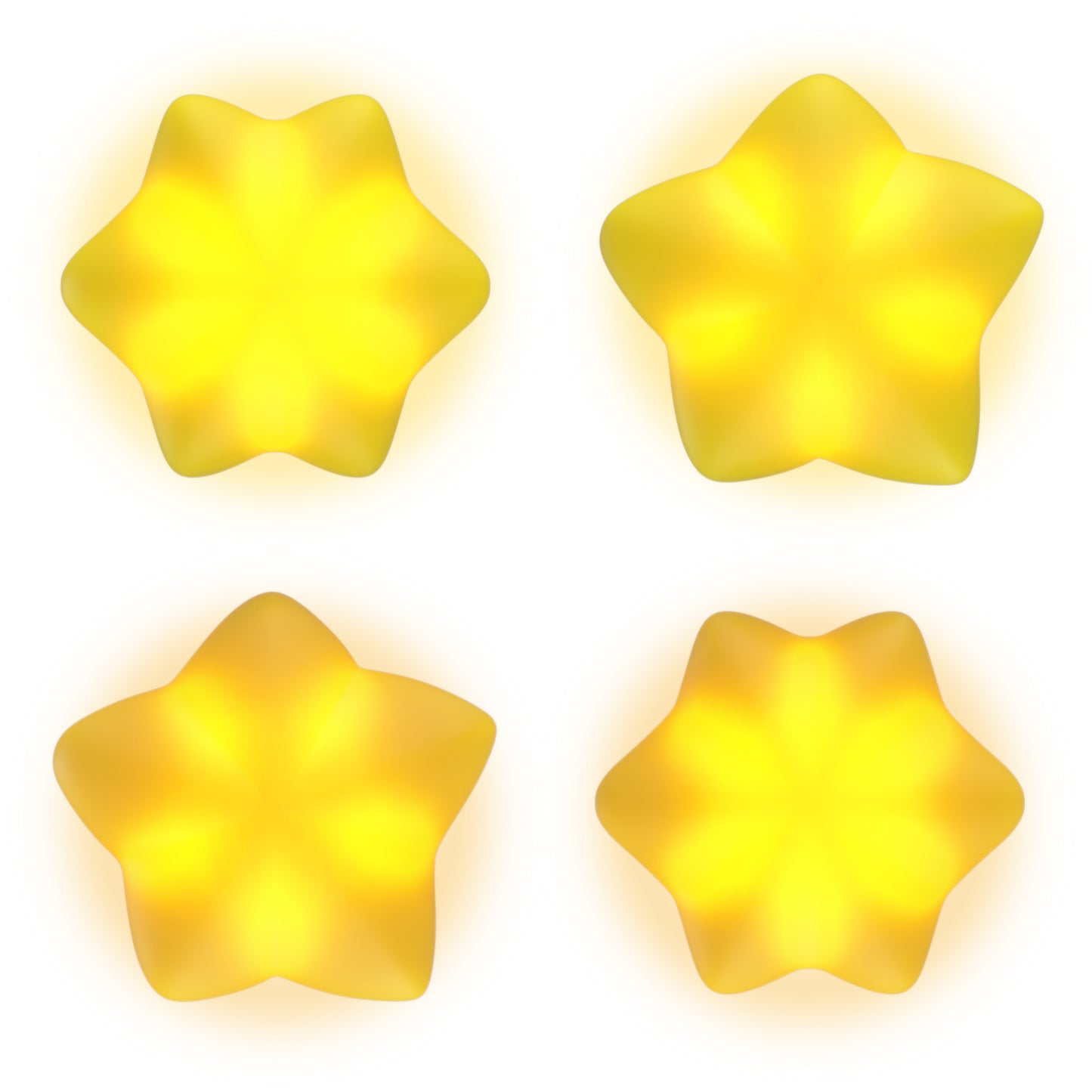 PlayVital キュートユニバーサルイルミネイテッドLEDサムスティックグリップ PS5&PS4&Xbox Series X/S&Xbox One&Switch Proコントローラー用【スター柄】