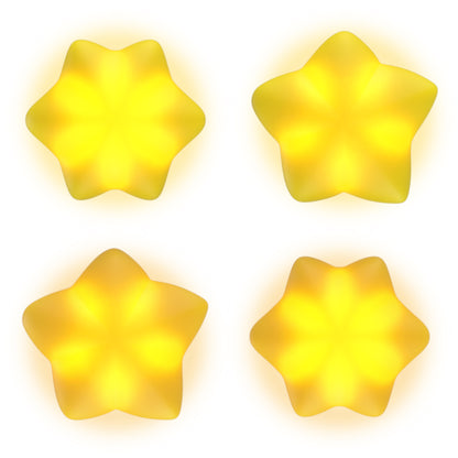 PlayVital キュートユニバーサルイルミネイテッドLEDサムスティックグリップ PS5&PS4&Xbox Series X/S&Xbox One&Switch Proコントローラー用【スター柄】