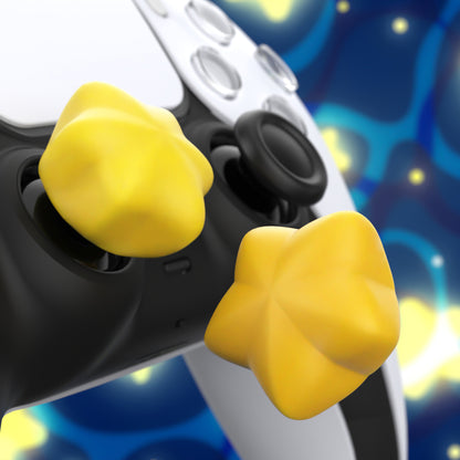 PlayVital キュートユニバーサルイルミネイテッドLEDサムスティックグリップ PS5&PS4&Xbox Series X/S&Xbox One&Switch Proコントローラー用【スター柄】