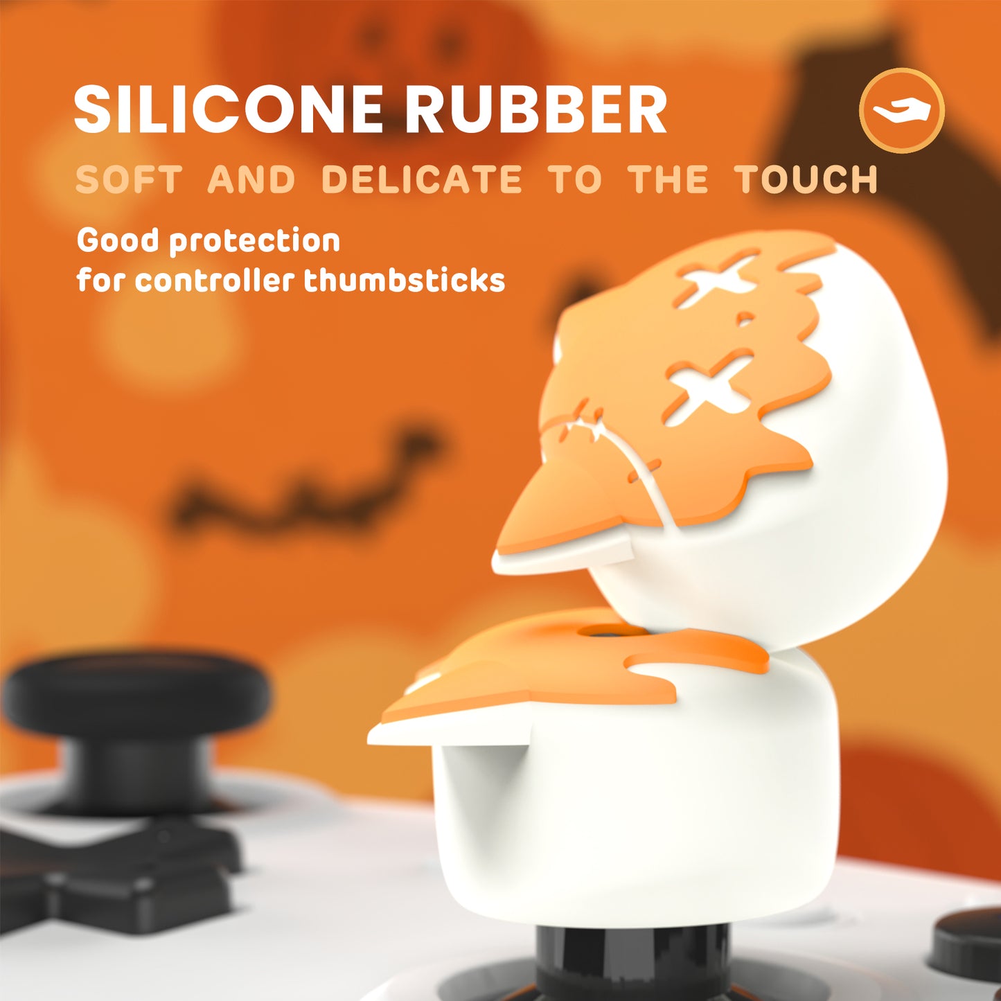 PlayVital キュートユニバーサルイルミネイテッドLEDサムスティックグリップ PS5&PS4&Xbox Series X/S&Xbox One&Switch Proコントローラー用【トリッキーキティ & ドーキーキティ】