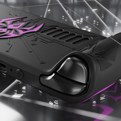 PlayVital サイバースパイダー シリコンケース Steam Deck OLED & LCD 対応 バックボタン拡張パーツ・サムスティックキャップ・トラックパッドスキン付き【ブラック】