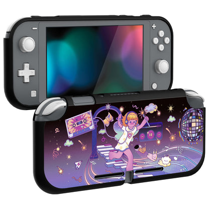 PlayVital Dancing Notes Custom Protective Case for NS Switch Lite, Soft TPU Slim Case Cover for NS Switch Lite - LTU6025 PlayVital