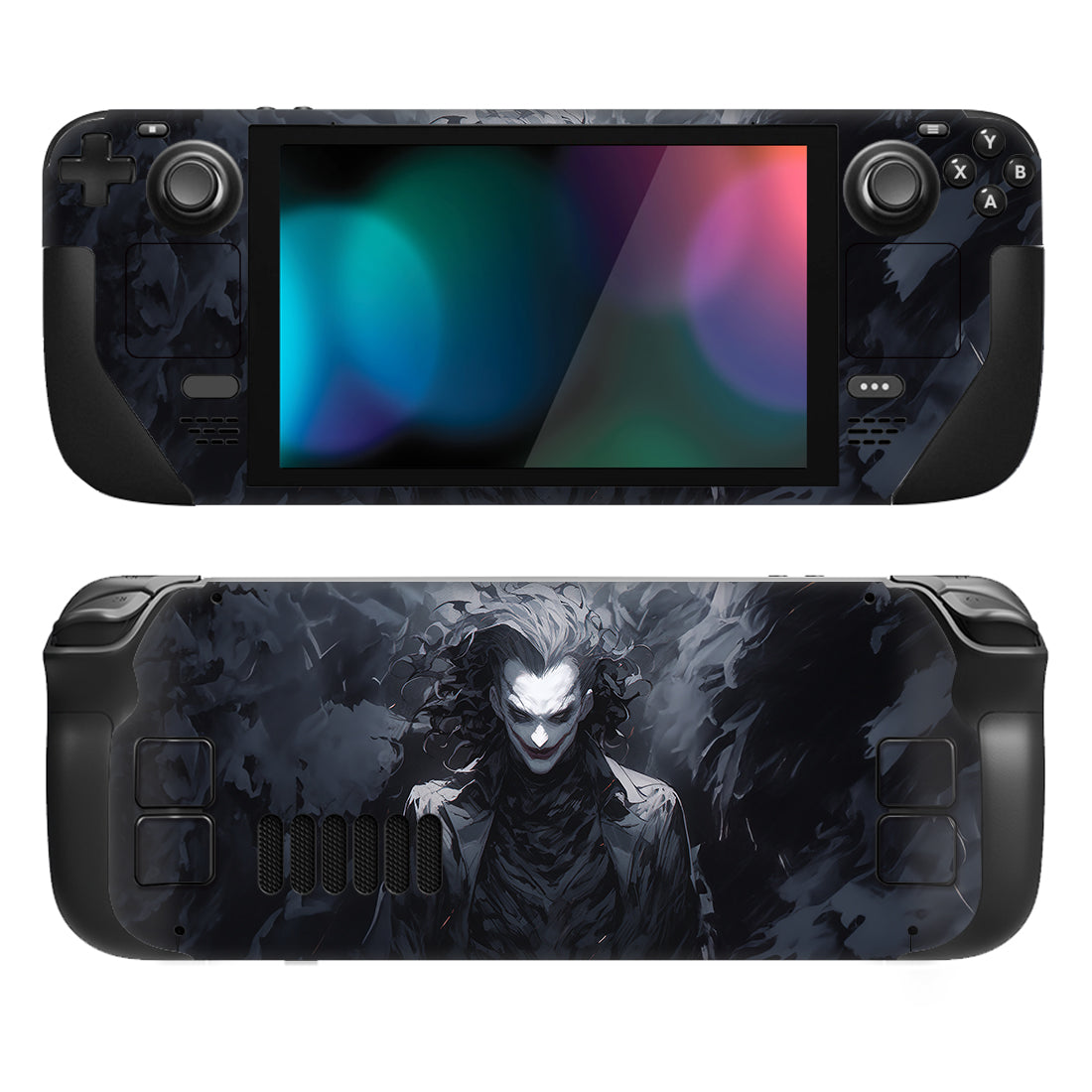 PlayVital Full Set Protective Skin Decal for Steam Deck, Custom Stickers Vinyl Cover for Steam Deck Handheld Gaming PC - Dark Clown - SDTM079 PlayVital