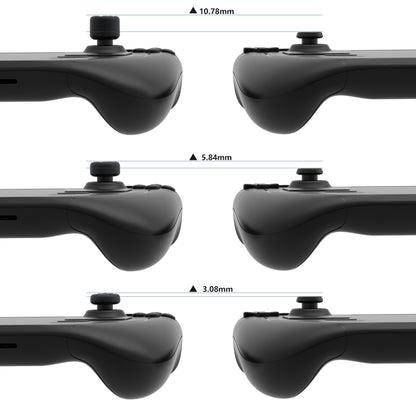 PlayVital ダイヤモンドグレイン＆クラックボムデザイン エルゴノミックスティックキャップ サムグリップ Steam Deck LCD & OLED、PS Portal リモートプレーヤー対応【ブラック】