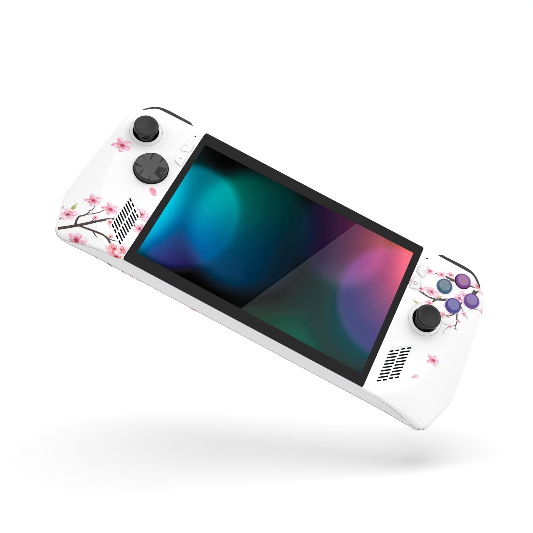 PlayVital Falling Cherry Blossom Custom Stickers Vinyl Wraps Protective Skin Decal for ROG Ally Handheld Gaming Console - RGTM010 PlayVital