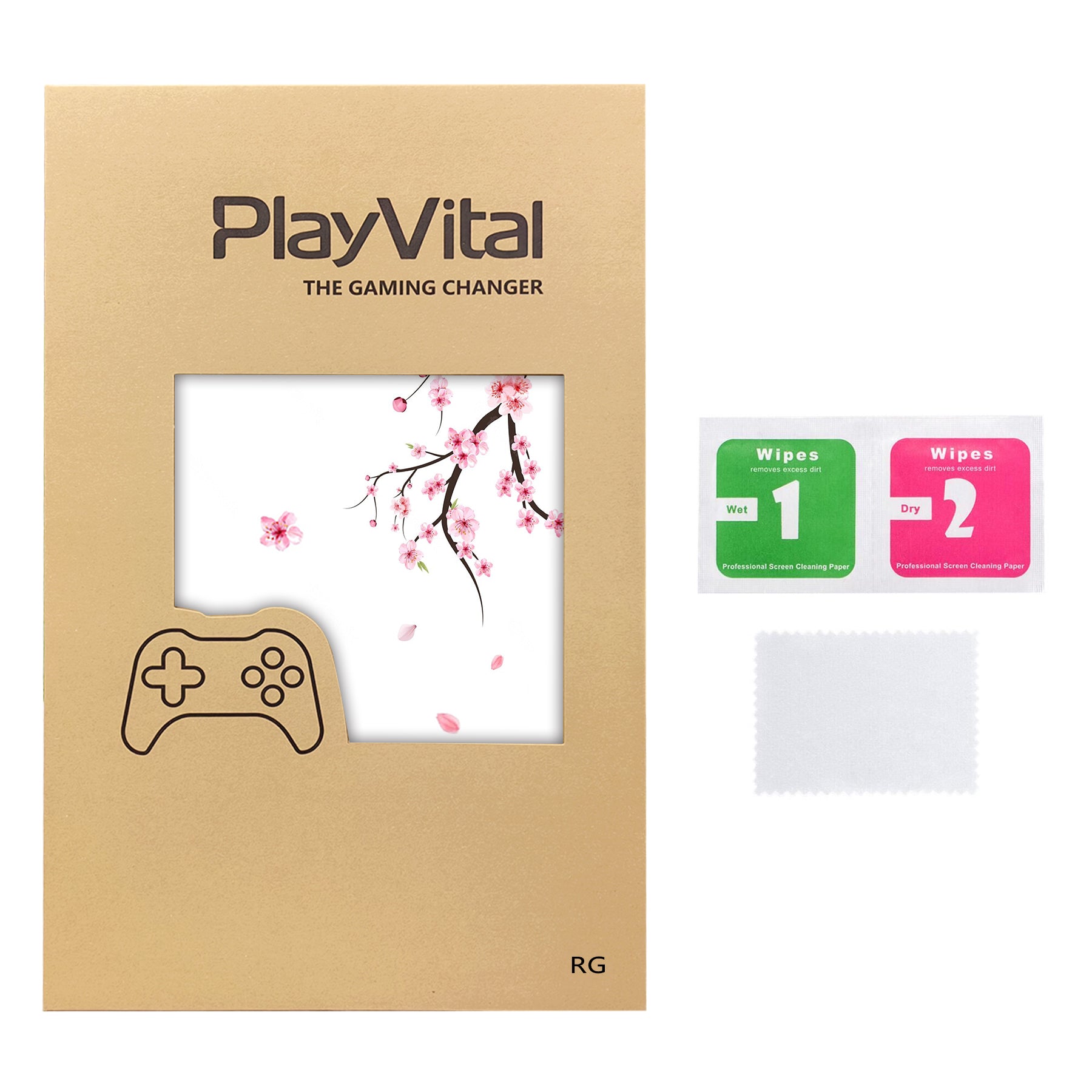 PlayVital Falling Cherry Blossom Custom Stickers Vinyl Wraps Protective Skin Decal for ROG Ally Handheld Gaming Console - RGTM010 PlayVital