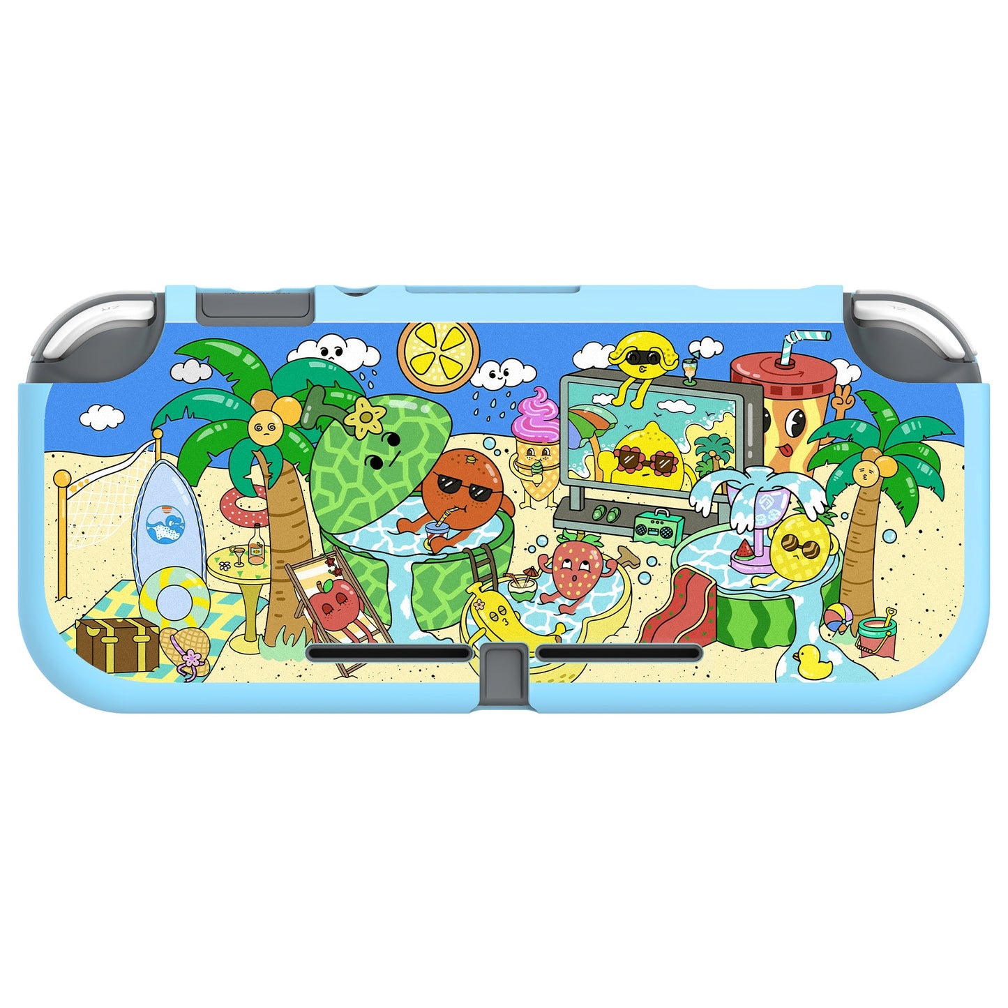 PlayVital Fruity Party Custom Protective Case for NS Switch Lite, Soft TPU Slim Case Cover for NS Switch Lite - LTU6024 PlayVital