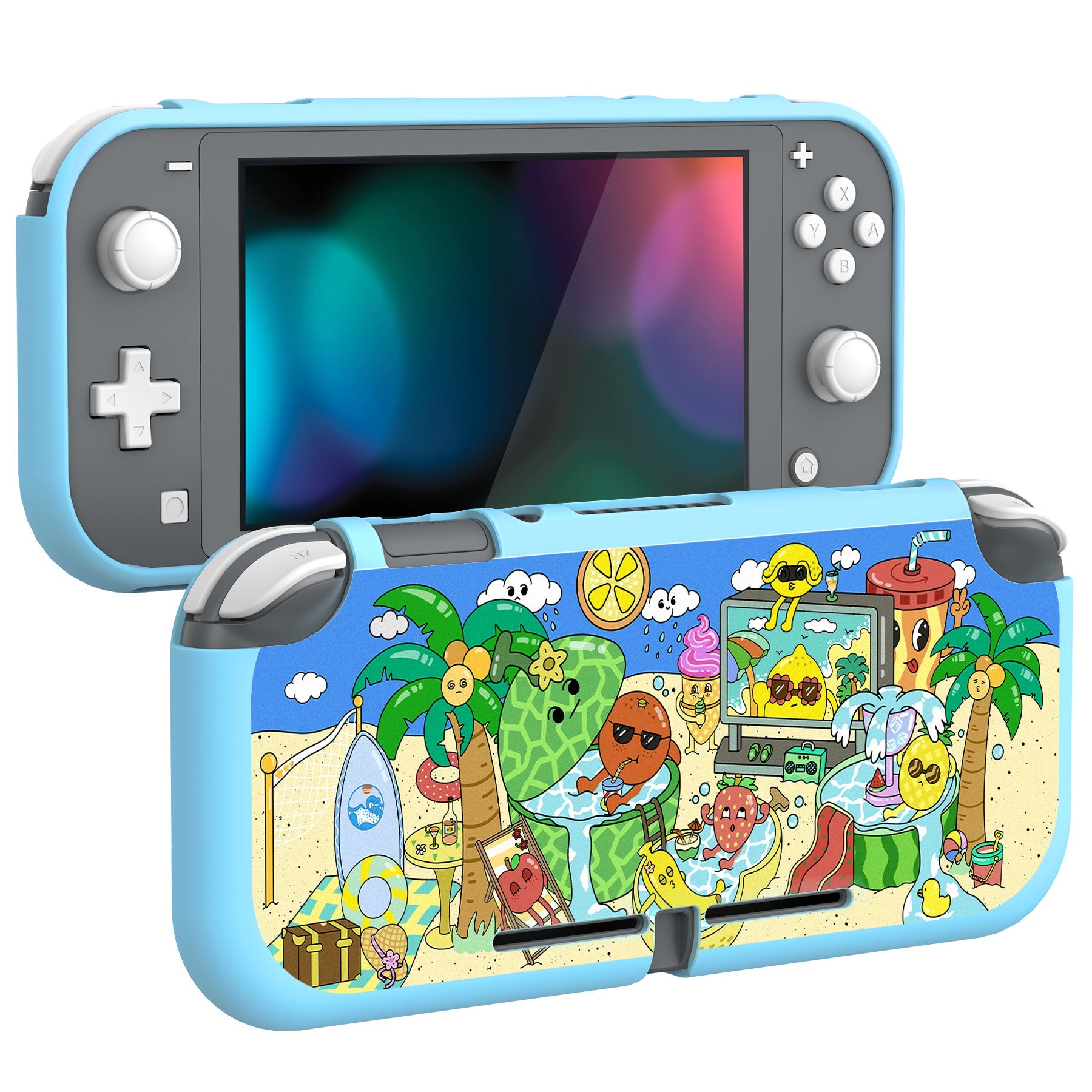 PlayVital Fruity Party Custom Protective Case for NS Switch Lite, Soft TPU Slim Case Cover for NS Switch Lite - LTU6024 PlayVital