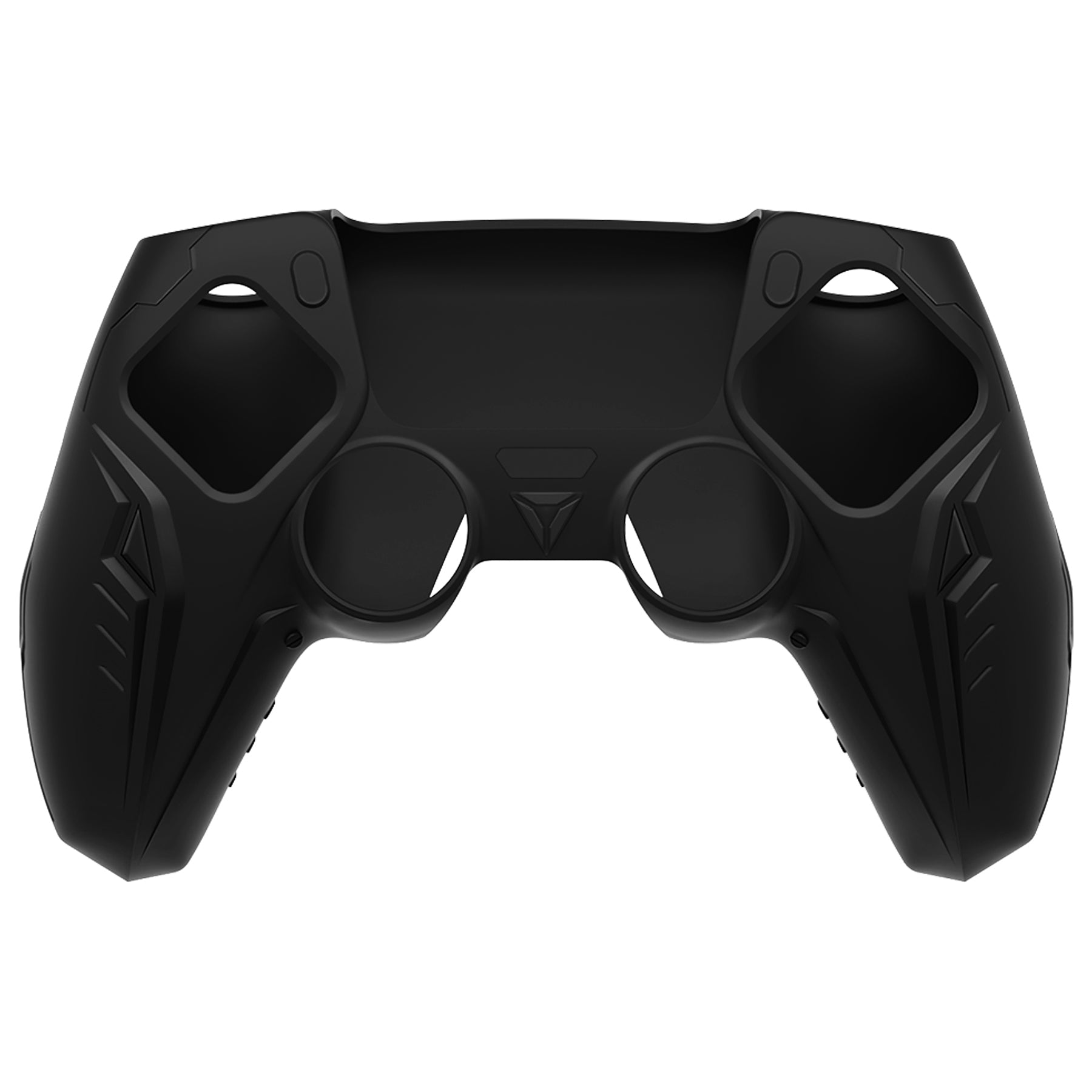 PlayVital Futuristic CyberMech Design Silicone Grip Skin with Thumb Grips for PS5 Wireless Controller, Compatible with PS5 Official Charging Dock - Black - CHXPFP001 PlayVital