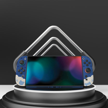 PlayVital Nintendo Switch 2（2025）本体・Joycon対応 Good Night Bear フルセット保護ステッカーシール カスタマイズ用ビニールステッカー ドック＆グリップスシール付き【ミッドナイトブルー】