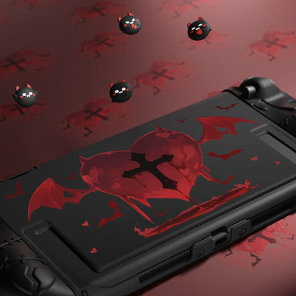PlayVital ゴシックインプ シリーズ プロテクティブケース Nintendo Switch 2 用 サムグリップ＆ステッカー付き かわいい・ダークデザイン ドック対応 ハードケース【ブラック】